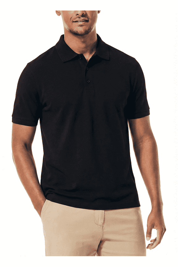 Golf Polo Shirts Short Sleeve Collared Classic Polo for Casual Moisture Wicking Dry Fit Black Polo Shirt for Men