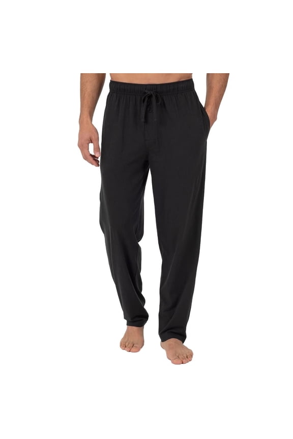 Mens Pajama Pants Solid Elastic Waist Drawstring Lounge Pants Soft Comfy Sleep Pants with Pockets,Size M-3XL