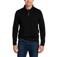 thumbnail image 1 of Puztloy Mens Pullover Sweaters Quarter Zip Casual Lightweight Slim Fit Knit Texture Knitted Sweater Black, 1 of 7