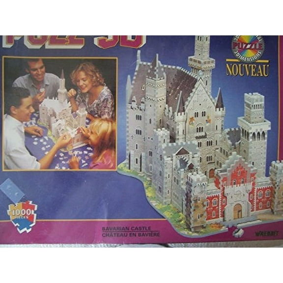 PUZZ-3D Bavarian Castle 1000 Piece 3D Jigsaw Puzzle by Wrebbit Toys