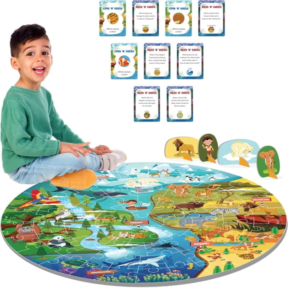 Puzzle 2 Learn : Floor Puzzle - Animal Safari