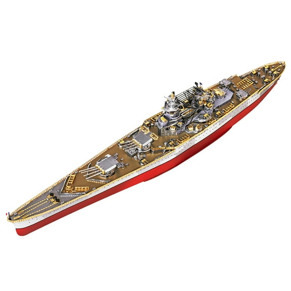 Puzzle 3D Metal Battleship Model Kits HMS Hood Richelieu Ship Model Jigsaw Toys for Teens Brain Teaser