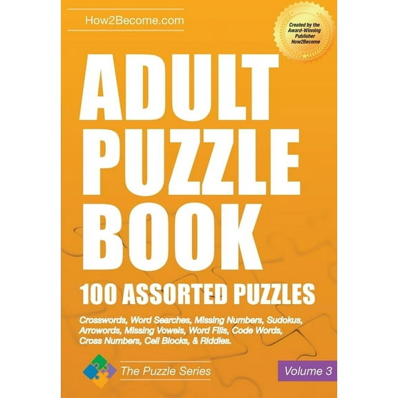 Puzzle: Adult Puzzle Book 100 Assorted Puzzles Volume 3 (Paperback)(Large Print)
