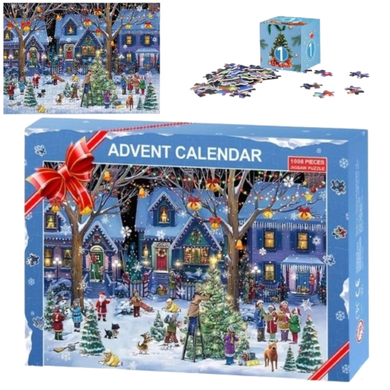 Puzzle Advent Calendar 2024 Adults Teen, 24 Day Christmas Jigsaw Puzzle