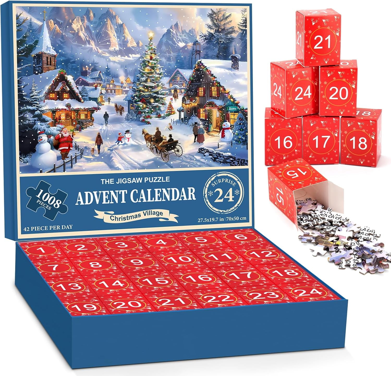 Puzzle Advent Calendar 2026 – 24 Days Christmas Countdown Jigsaw Puzzle ...