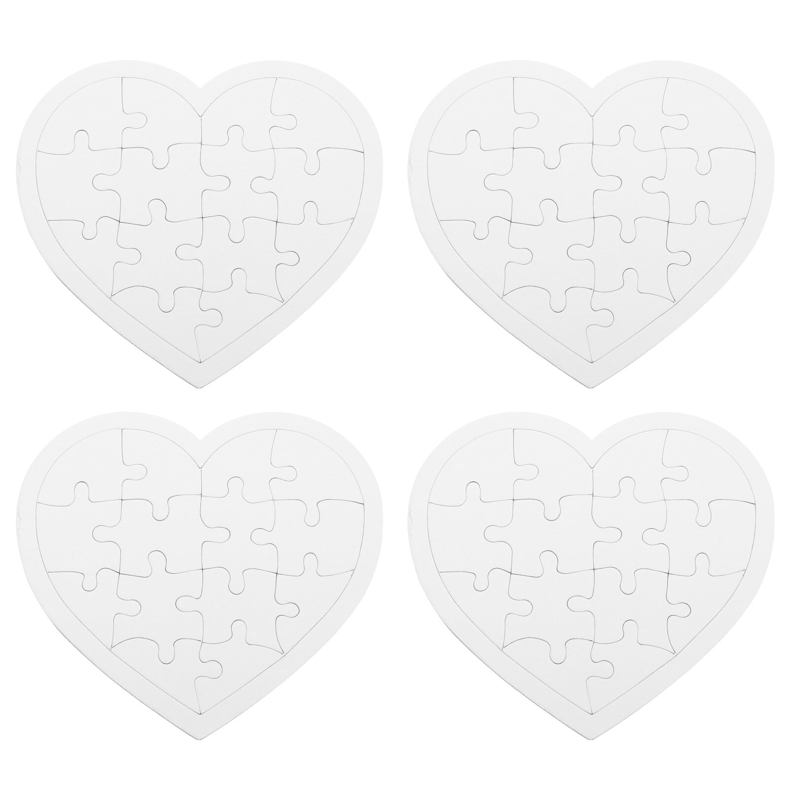 Blank Sublimation Blanks Puzzles Heart White Jigsaw Puzzle - Temu