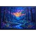 thumbnail image 1 of Puzzle Board -Blacklight Fantasy Forest-300 Piece Puzzle for Adults, 1 of 7