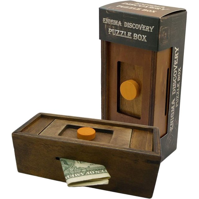 Puzzle Box Enigma Secret Discovery Money and Gift Card Holder in a