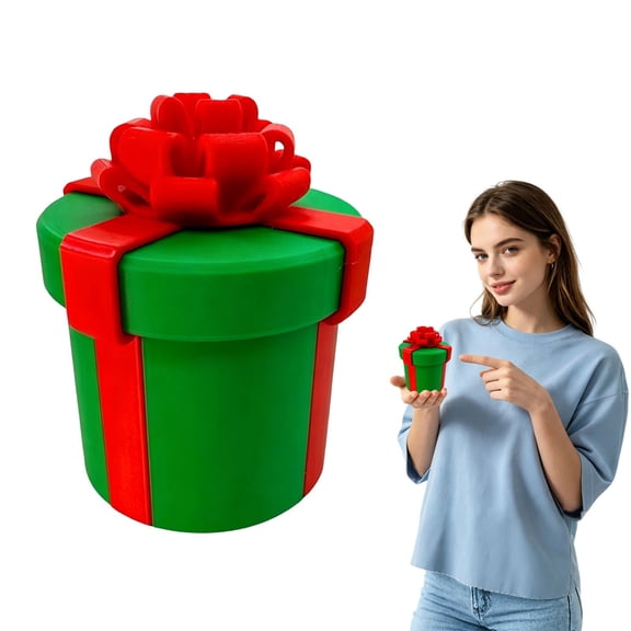 Puzzle Challenge Gift Box, 3.93x4.72 inch Plastic Challenging Gift Box with Screws Reusable Puzzle Lock Gifts Boxes Prank, for Christmas and Fun Party Game