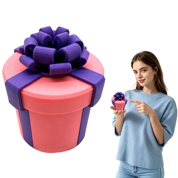 Puzzle Challenge Gift Box, 3.93x4.72 inch Plastic Challenging Gift Box with Screws Reusable Puzzle Lock Gifts Boxes Prank, for Christmas and Fun Party Game