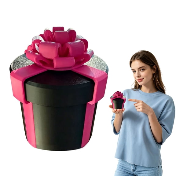 Puzzle Challenge Gift Box, 3.93x4.72 inch Plastic Challenging Gift Box with Screws Reusable Puzzle Lock Gifts Boxes Prank, for Christmas and Fun Party Game