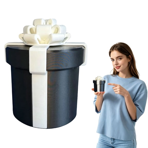 Puzzle Challenge Gift Box, 3.93x4.72 inch Plastic Challenging Gift Box with Screws Reusable Puzzle Lock Gifts Boxes Prank, for Christmas and Fun Party Game