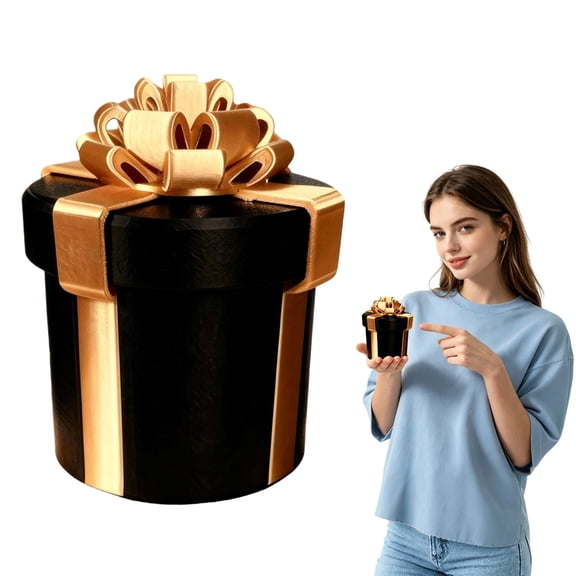 Puzzle Challenge Gift Box, 3.93x4.72 inch Plastic Challenging Gift Box with Screws Reusable Puzzle Lock Gifts Boxes Prank, for Christmas and Fun Party Game