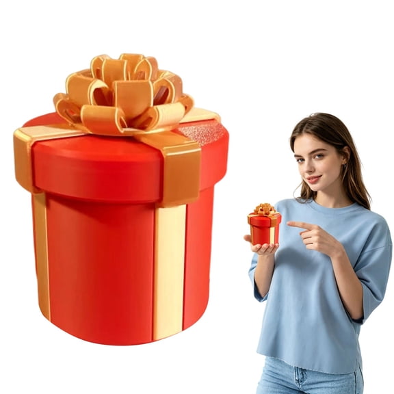 Puzzle Challenge Gift Box, 3.93x4.72 inch Plastic Challenging Gift Box with Screws Reusable Puzzle Lock Gifts Boxes Prank, for Christmas and Fun Party Game