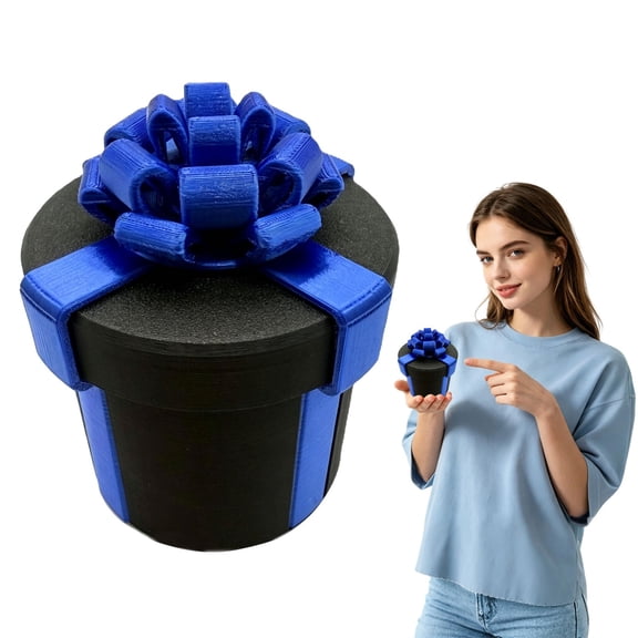 Puzzle Challenge Gift Box, 3.93x4.72 inch Plastic Challenging Gift Box with Screws Reusable Puzzle Lock Gifts Boxes Prank, for Christmas and Fun Party Game