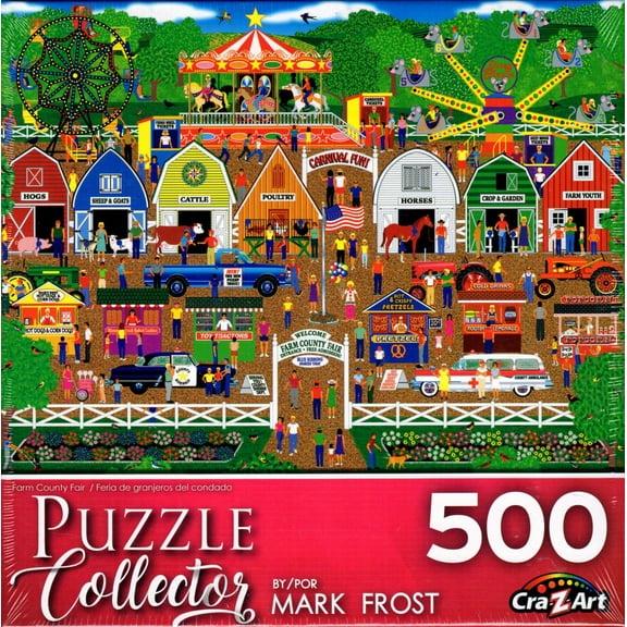 Puzzle Collector 500 Piece Puzzle - Farm County Fair