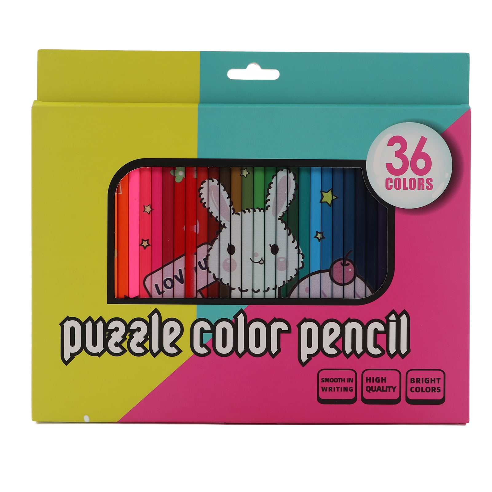 Puzzle Colored Pencil, Bright Colors Graffiti Colored Pencils Cute