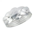 thumbnail image 1 of Puzzle Criss Cross Knot Ring 925 Sterling Silver High Polish Band Jewelry Female Male Unisex Size 11, 1 of 4