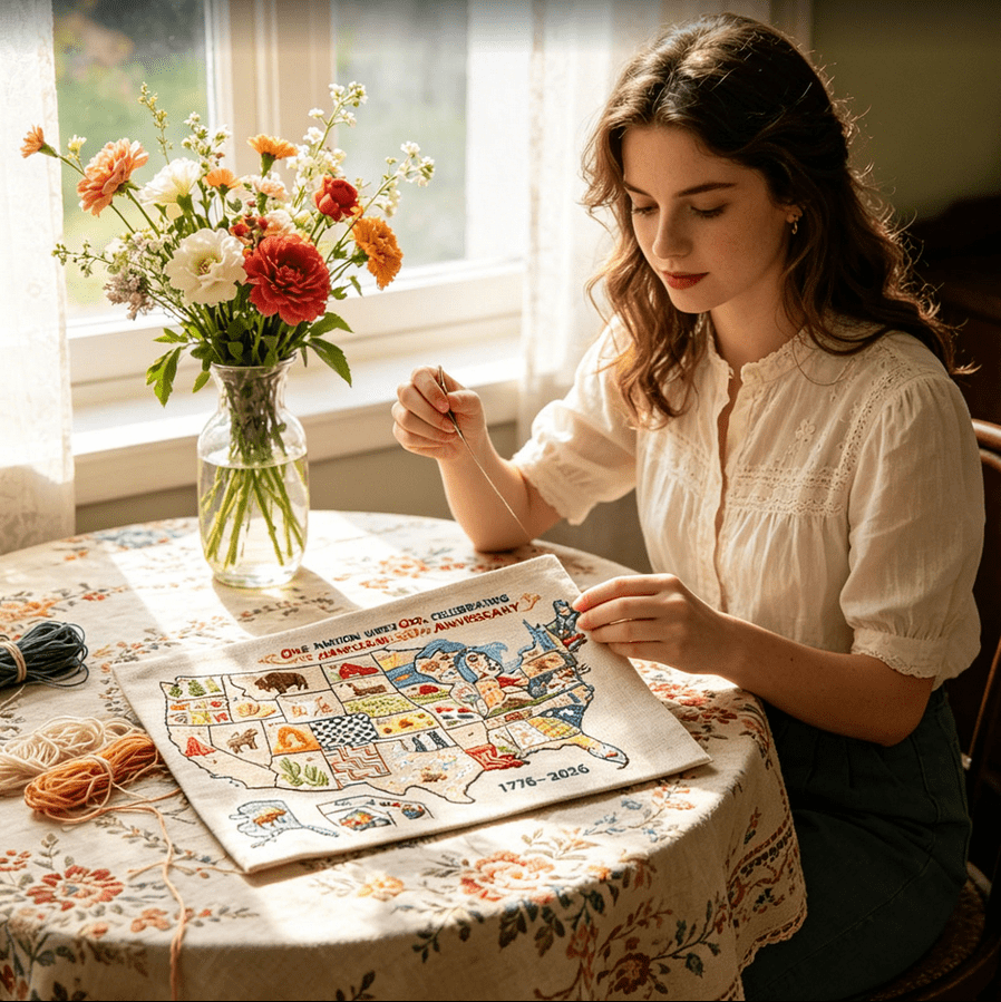 Puzzle Cross-Stitch DIY Kit for Adults, Home Decor Craft Set, Gift for Holiday, Relaxation, Suitable for Easter, Christmas, A