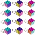 thumbnail image 1 of Puzzle Cube Party | Mini Retro Neon Speedcubes with Keychain | Perfect Goodie Bag filler, Pinata Stuffer | Sensory fidget toy | 12 Pack, 1 of 7