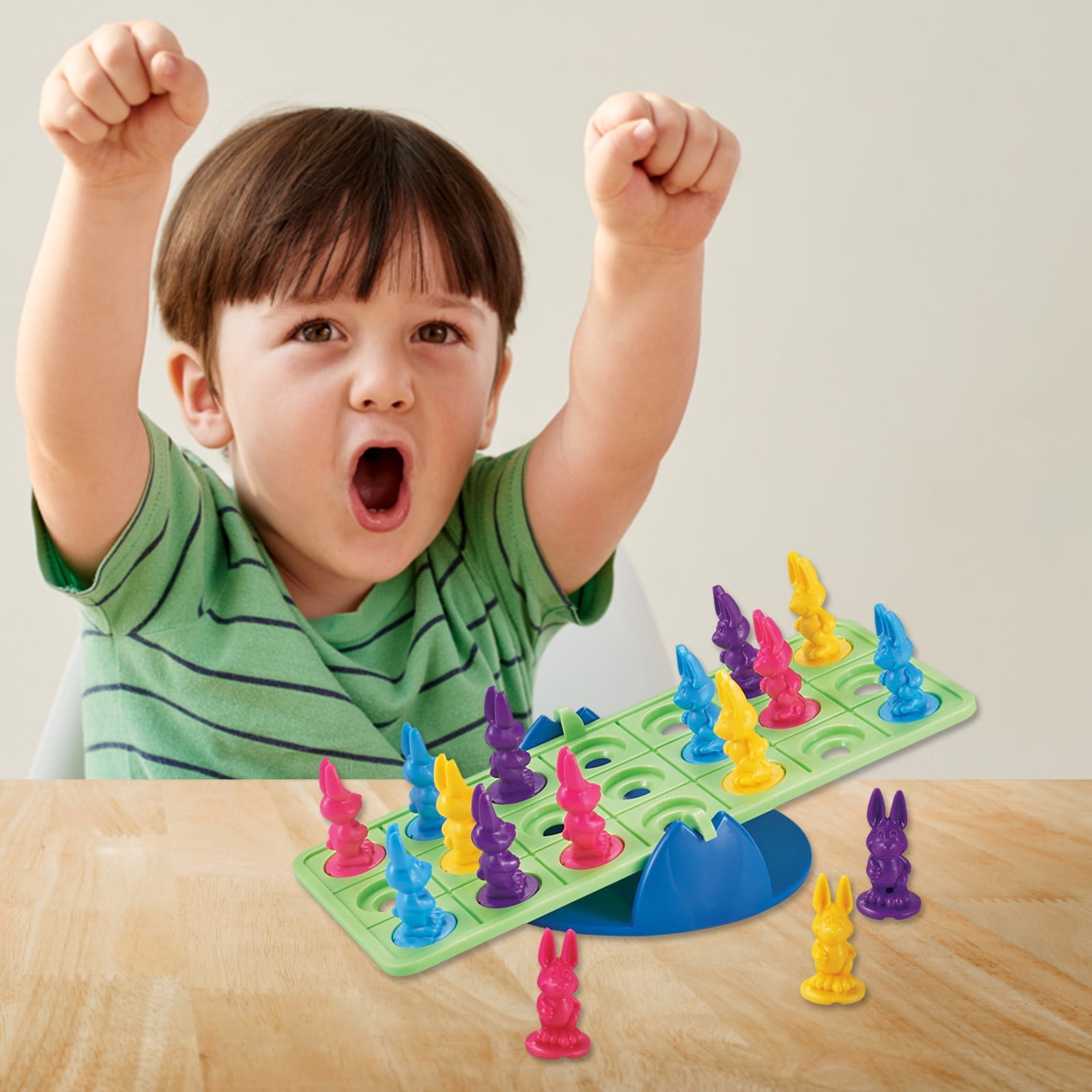 Puzzle Desktop Game Rabbit Seesaw Family Party Exercise Children's