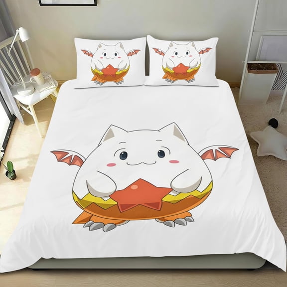 Puzzle & Dragons Themed Bed Sheet Set Three Piece Set 53x79 Inches Comfortable And Skin Friendly Unique Design Creating A Star Studded Night