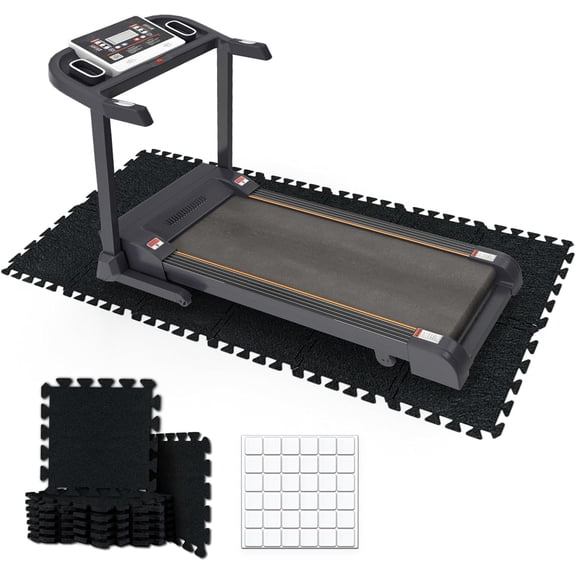 Puzzle Exercise Mat, High Density Noise Reduction Felt Rug, Non Slip Interlocking Floor Tiles for Workout, Gymnastics and Home Gym Flooring