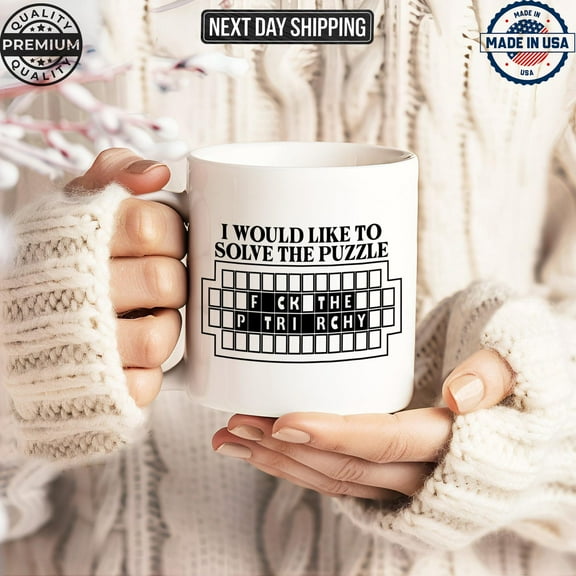 Puzzle Feminist Mug, F*ck the Patriarchy Gift Cup, Empower Women Coffee Mug, Equality & Humor Mug, Ceramic Mug 11Oz