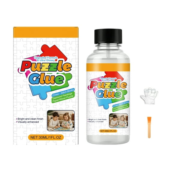 Puzzle Glue Curing Transparent Glue, Manual Puzzle Shaping, Student DIY Puzzle Fixing Tool, No Yellowing，30ML