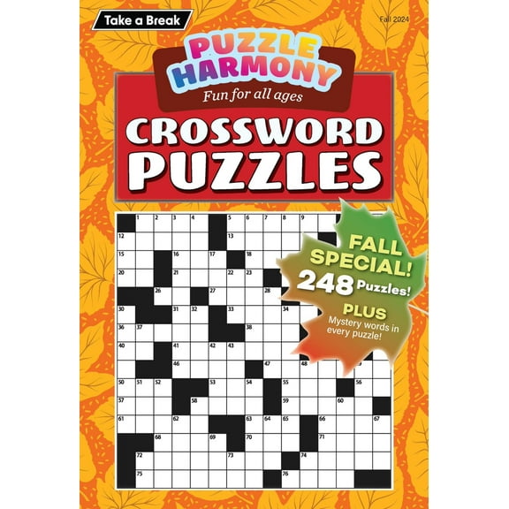 Puzzle Harmony - Crossword 244113 Fall Special!: 248 Puzzles, Plus Mystery Words In Every Puzzle, Fun For All Ages, Relax, Unwind, Unplug, De-Stress, Brain Challenges, Reduce Anxiety Solve!