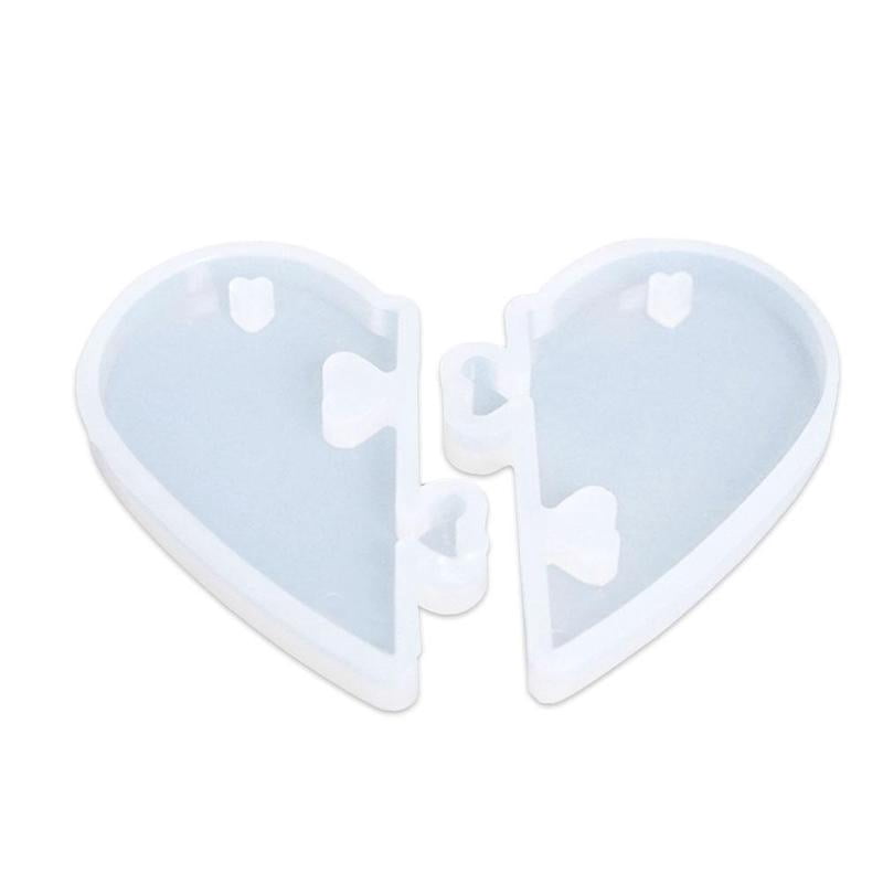 Puzzle Heart Silicone Pendant Molds Jewelry Resin Necklace Mould Diy Dropping Glue Mold Casting Craft For Diy Decorate Making Jewelry