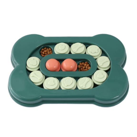 Puzzle Interactive IQ Training Toy for Dogs Brain-Boosting Dispensing Bone Shape Puzzle Game for Mental Enrichment and