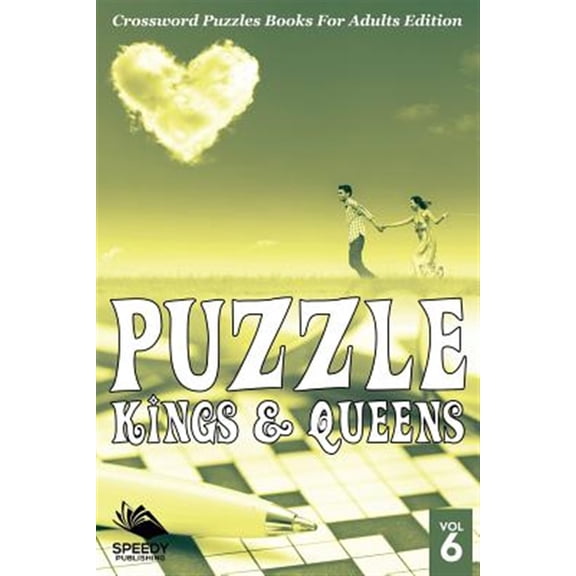 Pre-Owned Puzzle Kings & Queens Vol 6: Crossword Puzzles Books For Adults Edition (Paperback)