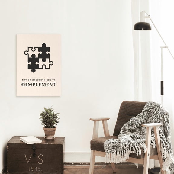 Puzzle Love Quote Print | Minimalist Relationship Art, Unframed Paper Poster 8x10in