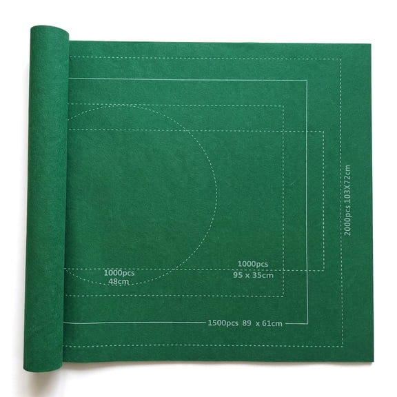 Jigsaw Puzzle Mat Roll Up for 2000 Pieces, 31x46 Inch Non-Slip Felt Puzzle Mat, Green