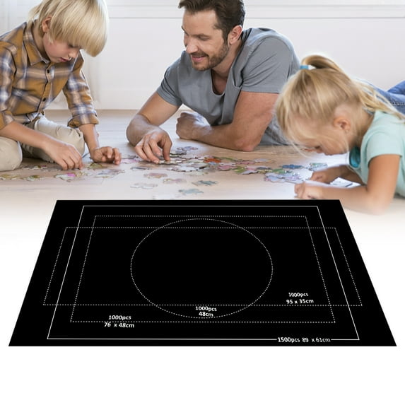 Puzzle Mat Roll Up Puzzle Mats for Jigsaw Puzzles Puzzle Roll Up Mat Puzzle Storage for Up to 1500 Pieces, 2 Pcs