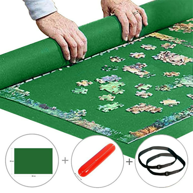 Puzzle Mat Roll up Jigsaw Puzzle Pad Puzzle Storage Felt Mat Puzzles Saver  (35.6 x 24.1) - Fits up to 1000 Pieces