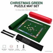 Puzzle Mat Roll up Jigsaw Puzzle Pad Puzzle Storage Felt Mat Puzzles Saver (35.6" x 24.1") - Fits up to 1000 Pieces