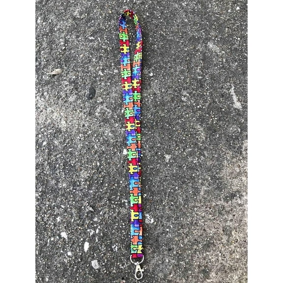 Puzzle Piece Lanyard Puzzle Piece keychain autism awareness gift