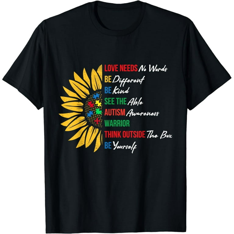Autism Awareness Sunflower Lover Vintage Gift Shirt Autism Awareness Sunflower Lover Vintage Gift Shirt