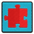 thumbnail image 1 of Puzzle Piece Solid Applique Multi-Color Embroidered Hook & Loop Patch - 2.5 Inch Small, 1 of 5
