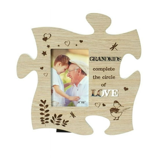 Puzzle Piece With Text -Grandkids Photo Frame