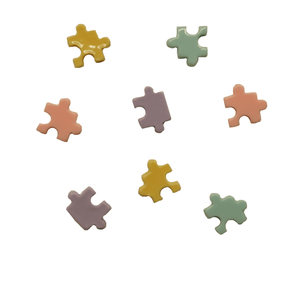 Puzzle Pieces Flat Backz Buttons Galore Sewing & Craft Buttons - Set of 3 Packs