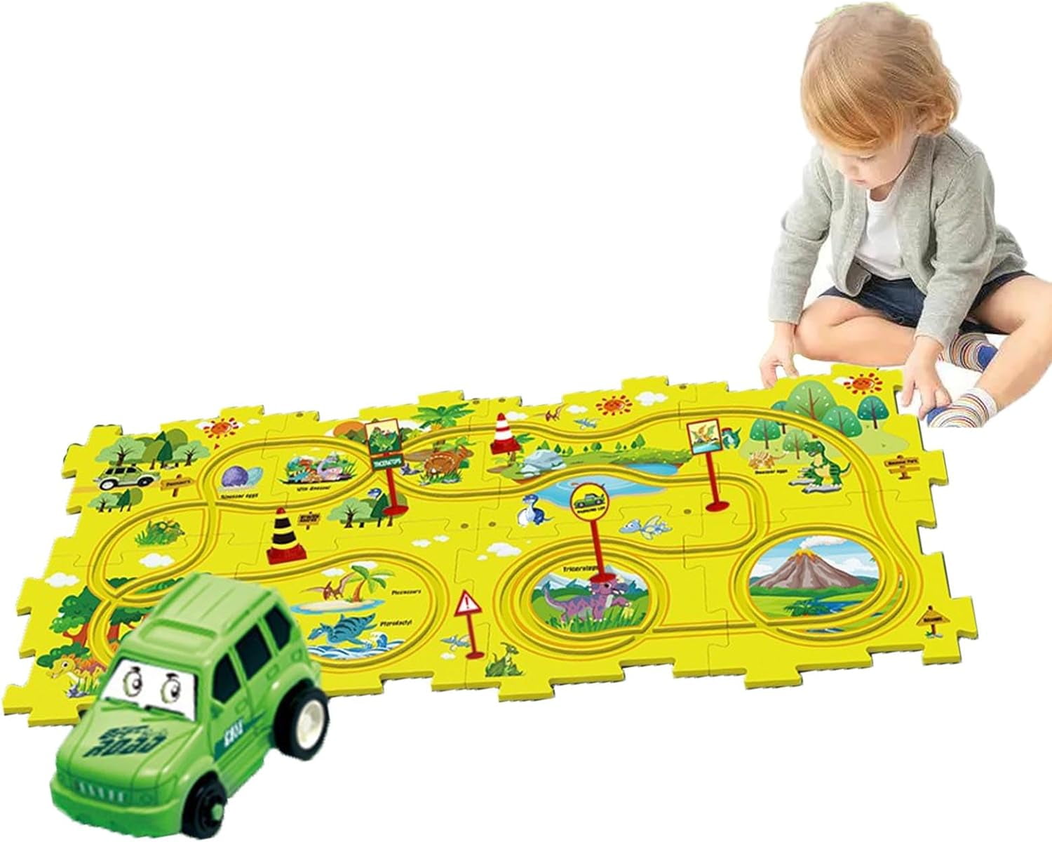 Puzzle Racer Car Track, Puzzle Racer Kids Car Track Set, Meet Gladness ...