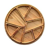 Puzzle Serving Tray Wood with 8 Removable Compartments,Dry Fruit Snack Plate,Funny Puzzle Shaped Snack Box, Funny Divided Serving Tray for Meats Dips Coffee Table Trays for Living Room Kitchen