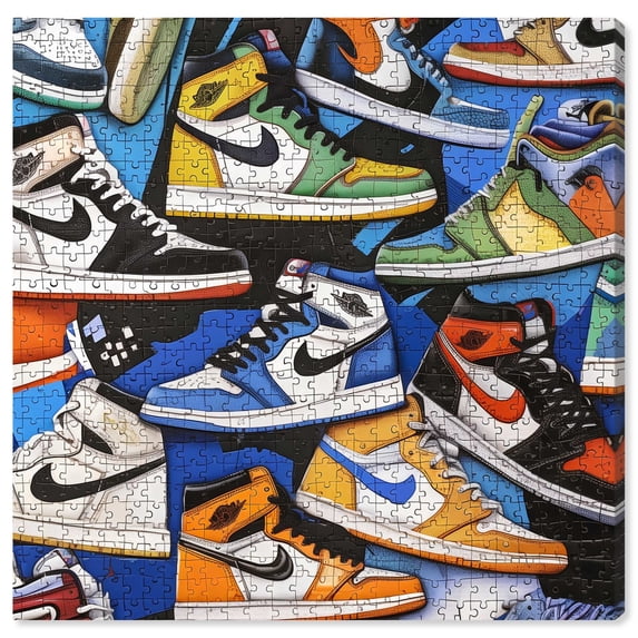 Puzzle Sneakers Canvas Urban Art Prints by Notoriart, Gallery Wrapped, 30" x 30"