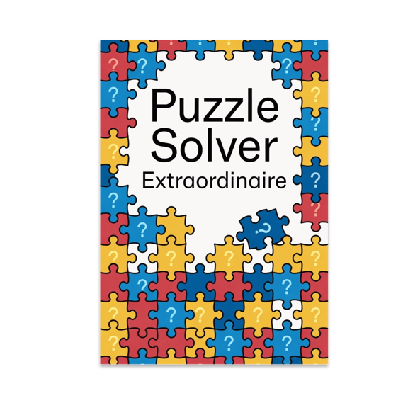Puzzle Solver Extraordinaire Wall Art - Puzzle Enthusiast - 13x19 Poster Print