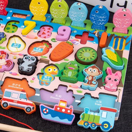 Puzzle Sorter,Wooden Koeb Toddlers Sorter Eryue Wooden - Montessori Puzzle Shape Puzzle Wooden Kids Toddlers Number Puzzle Montessori Toy - - Toy Kids Toddlers Education Sorter Montessori