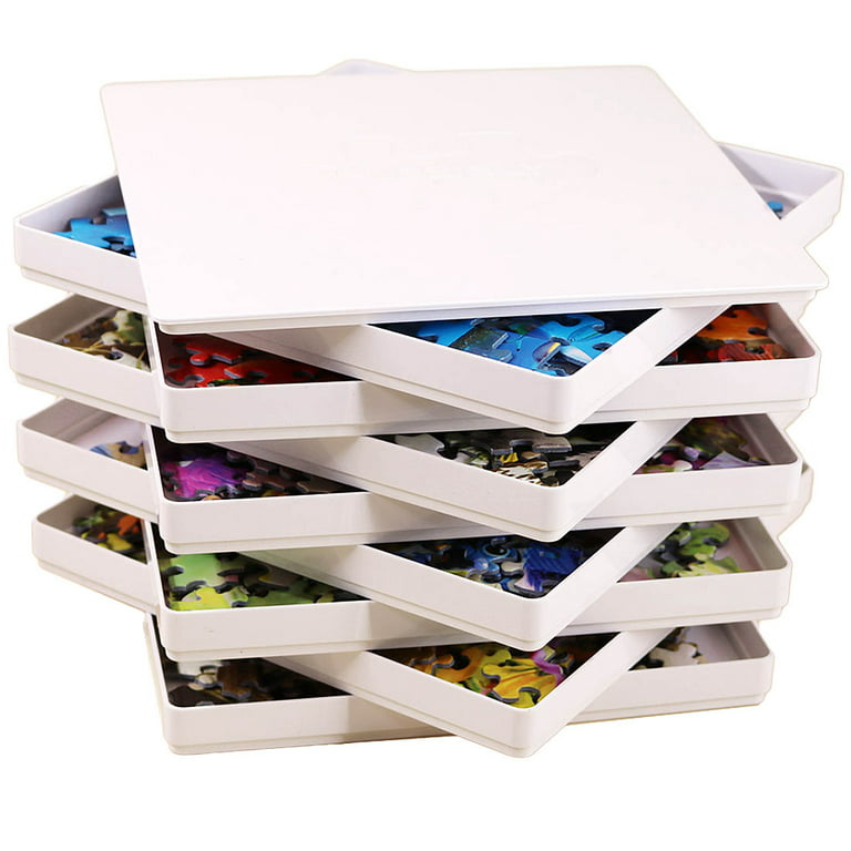 Larger Size! Puzzle Sorting Trays with Lid 9