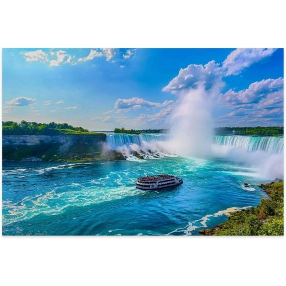 Puzzle Stunning Niagara Falls View Horseshoe Falls Ship for Tourists Fun Puzzles Colorful Home Decoration New Upgraded Puzzle Gifts 500 Pieces